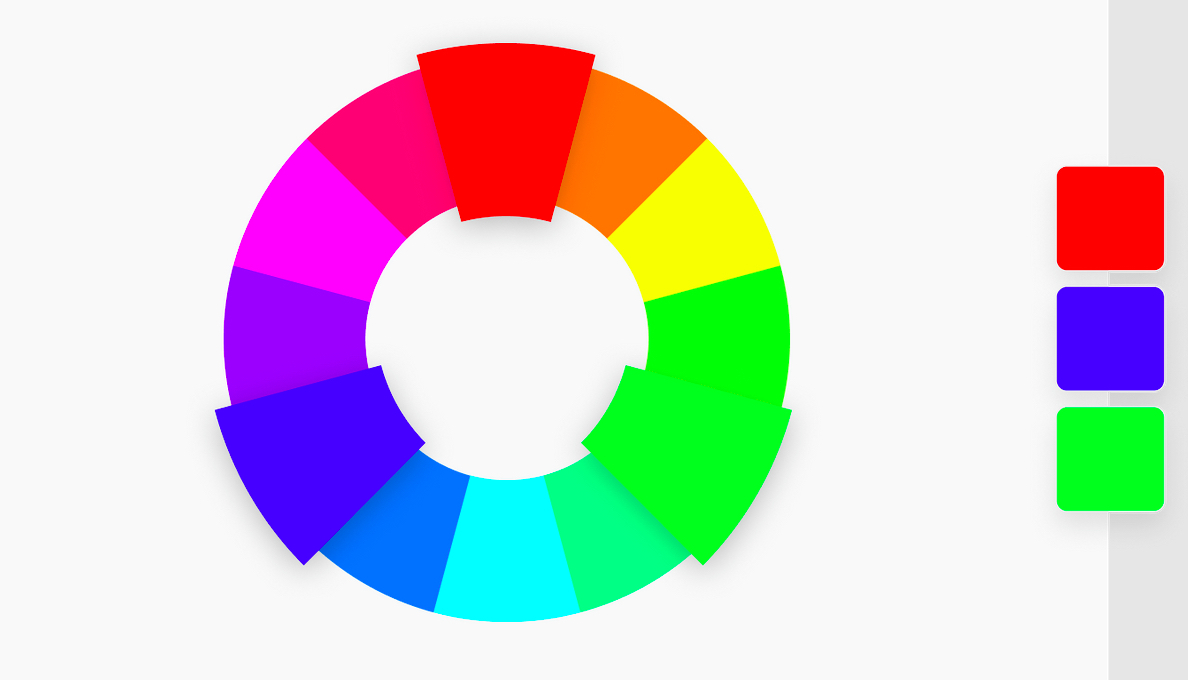 Triadic colors scheme