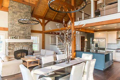 timber frame log home