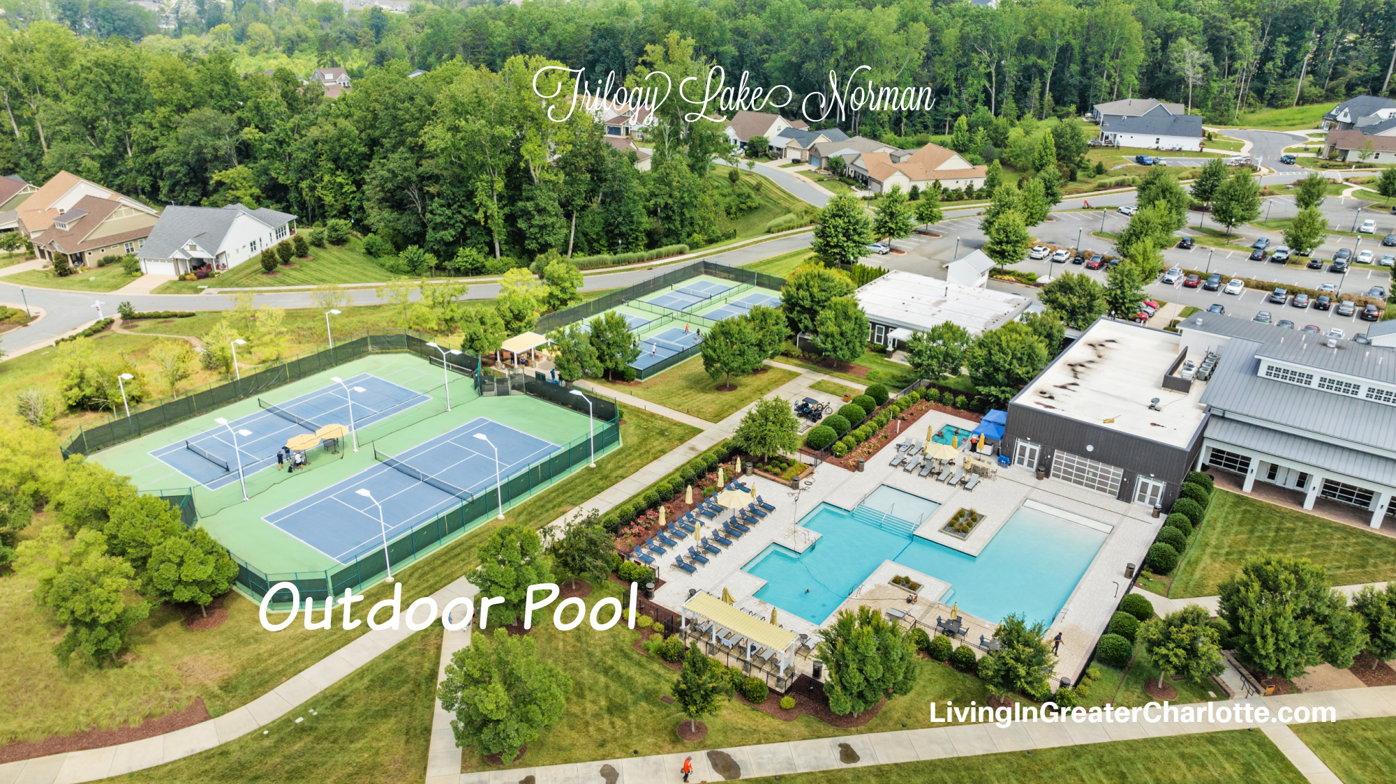 Trilogy Lake Norman Outdoor Pool - 55+ Community in Denver NC Amazing Amenities