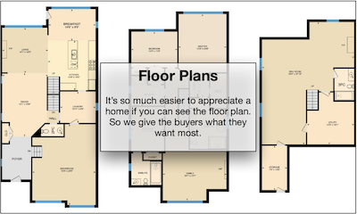 Buyers love to see floor plans of homes, so that's what we need to provide to them.