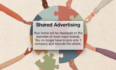 We allow other brands and agents to advertise your home to their leads.