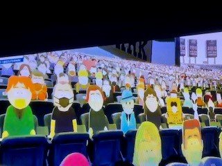 South Park cartoon characters at Denver Broncos Game