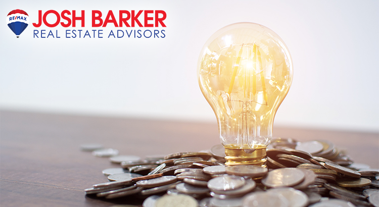 Light bulb and coins