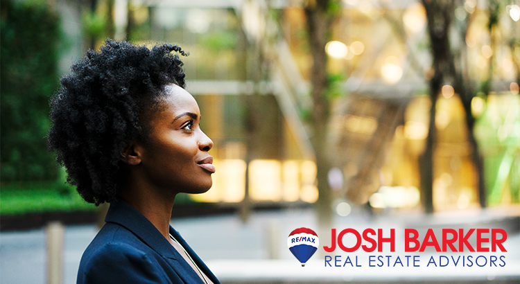 A female real estate agent