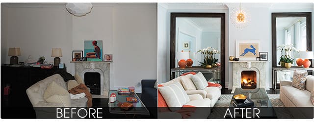 Home Staging: before and after example.