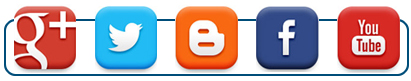 Social Media bar logotypes: Google Plus, Twitter, Blogger, Facebook, YouTube