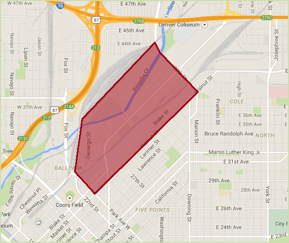 Map Of Rino Denver The Best Denver Neighborhood For Bicyclists: Rino