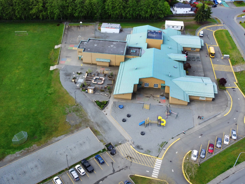 Aerial view of Coal Tyee Elementary School 