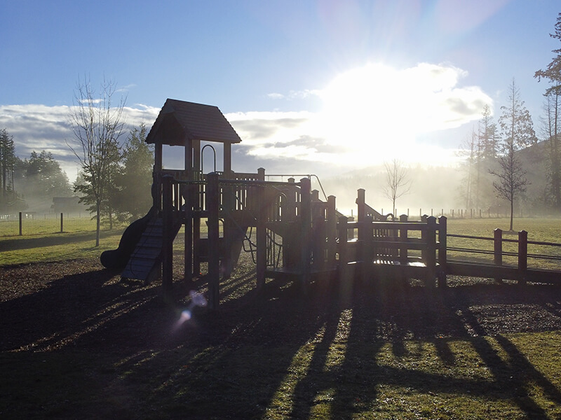Sunrise at Playground at Meadow Creek Community Park on Jingle Pot Road