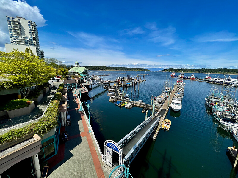 Harbour front walkway at Nanaimo Harbour