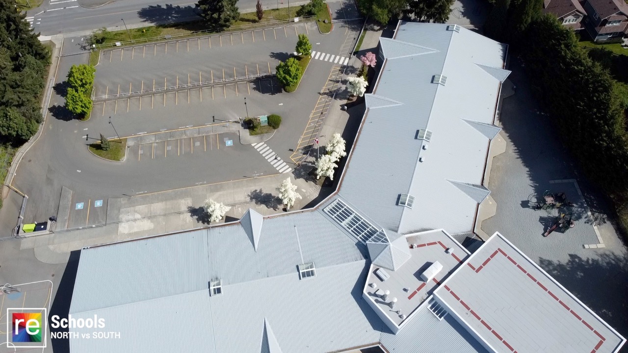 Aerial View of Ridgeview Elementary in North Nanaimo