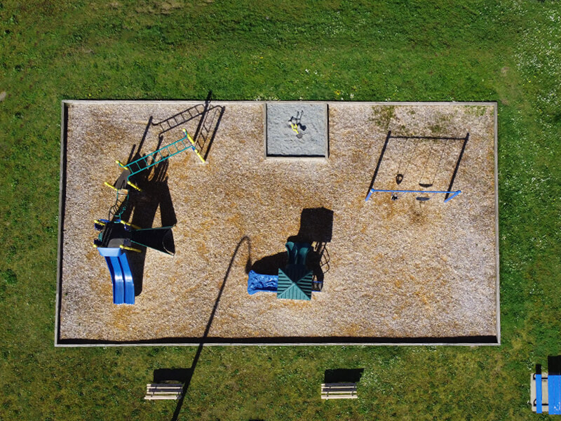 Aerial view of Pleasant Valley Park Playground