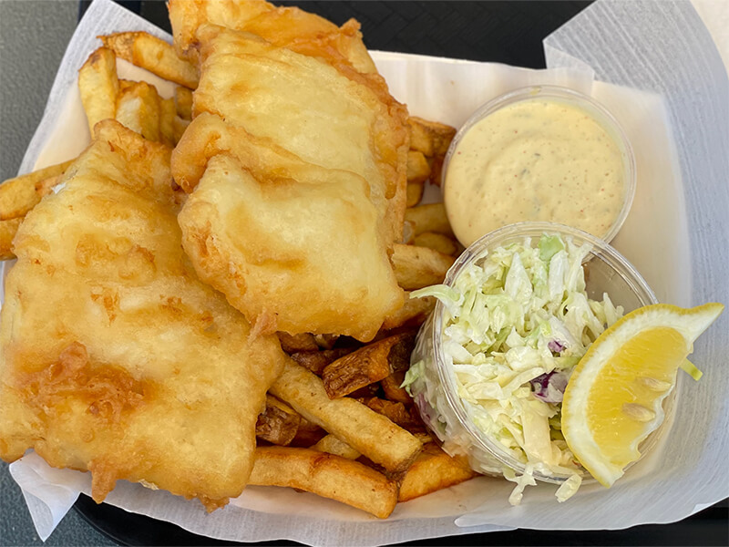 Fresh two pice cod & chips at Troller's Fish & Chips
