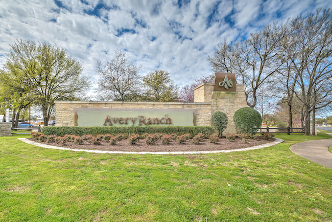 Avery Ranch Sign, Austin