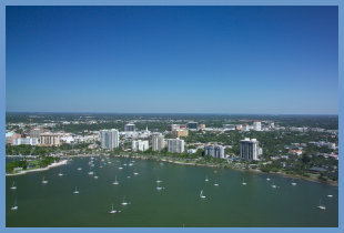 Downtown Sarasota, FL Aerial View