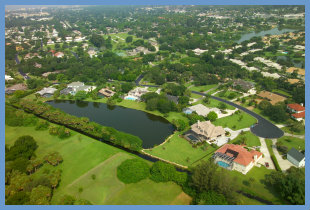 Sarasota, Florida neighborhood aerial view