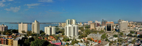 Aerial View of Downtown, Sarasota
