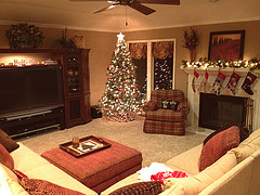 home decorated for holidays