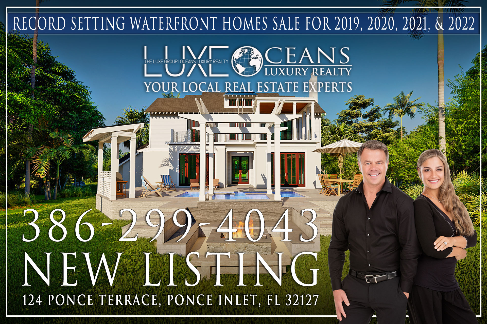 124 Ponce Terrace Circle, Ponce Inlet, FL. New construction home site for sale in Florida. The LUXE Group at Oceans Luxury Realty 386-299-4043