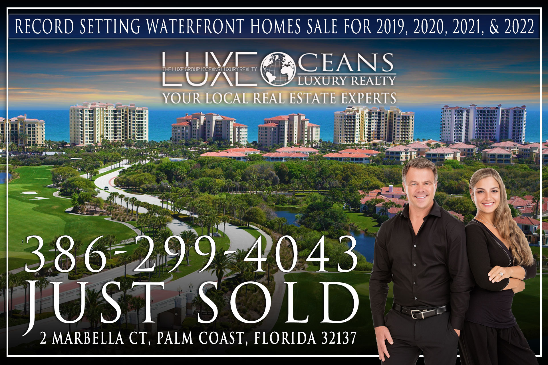 Hammock Dunes Homes For Sale - Just Sold - 2 Marbella Court Palm Coast Florida Golfing Community Home. The LUXE Group at Oceans Luxury Realty 386-299-4043