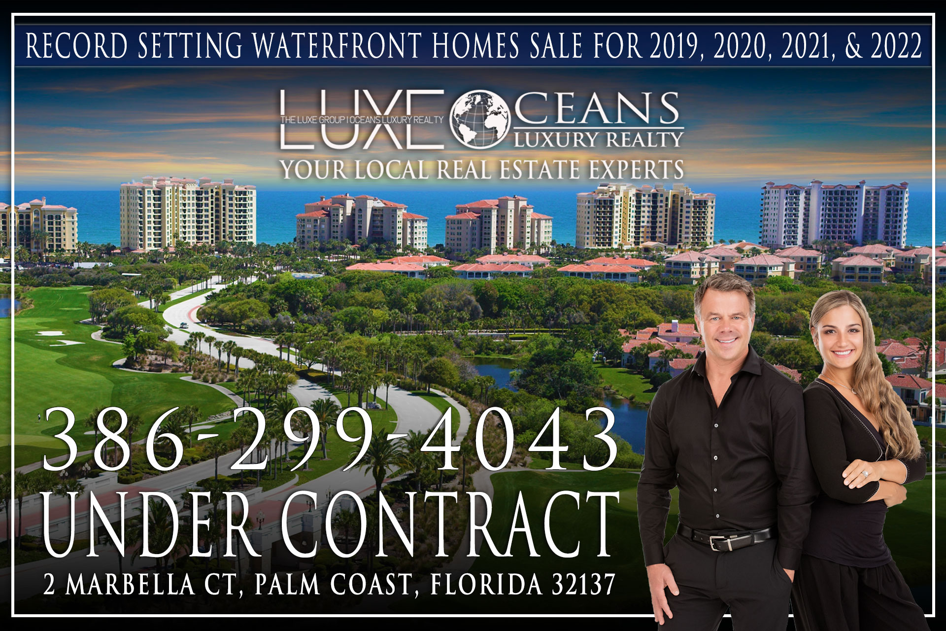 2 Marbella Court in Hammock Dunes, FL 32137. Gated golfing community luxury real estate. Hammock Dunes lakefront home under contract. The LUXE Group at Oceans Luxury Realty 386-299-4043