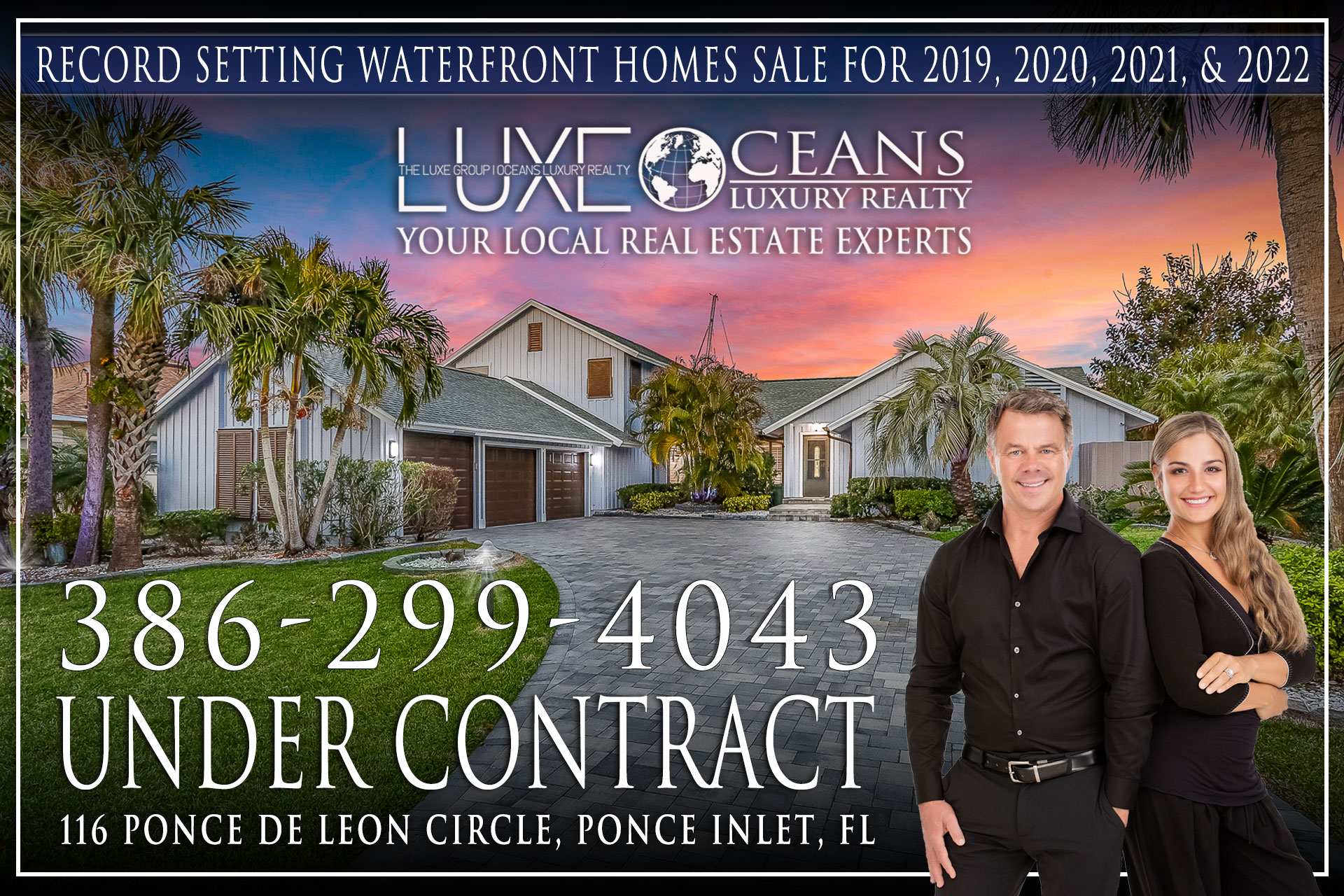 Ponce Inlet Florida Riverfront Homes For Sale. 116 Ponce De Leon Circle Ponce Inlet is now under contract. The LUXE Group at Oceans Luxury Realty 386-299-4043