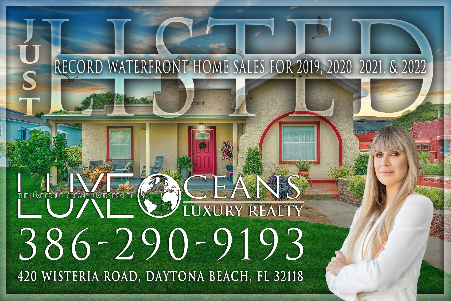 Ormond Beach Pool Homes For Sale. 420 Wisteria Road in Daytona Beach Florida - The LUXE Group at Oceans Luxury Realty 386-299-4043