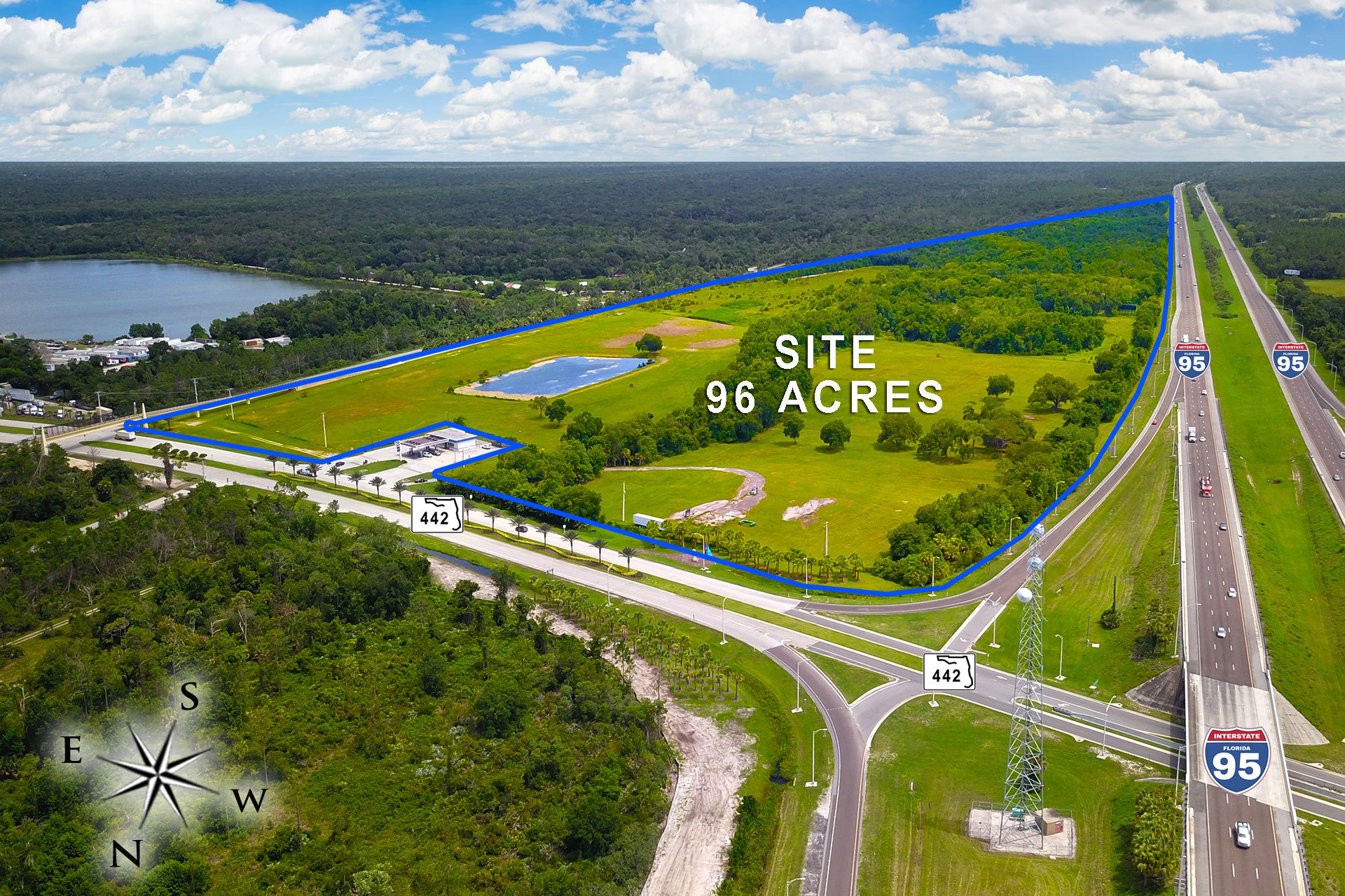 96 Acres of Commercial Land | 3338 Indian River Blvd Edgewater Florida 32132