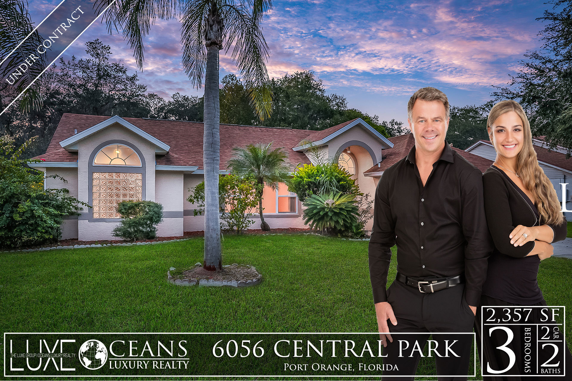 Port Orange Pool Homes  For Sale. Luxury Real Estate at 6056 Central Park Blvd Under Contract.