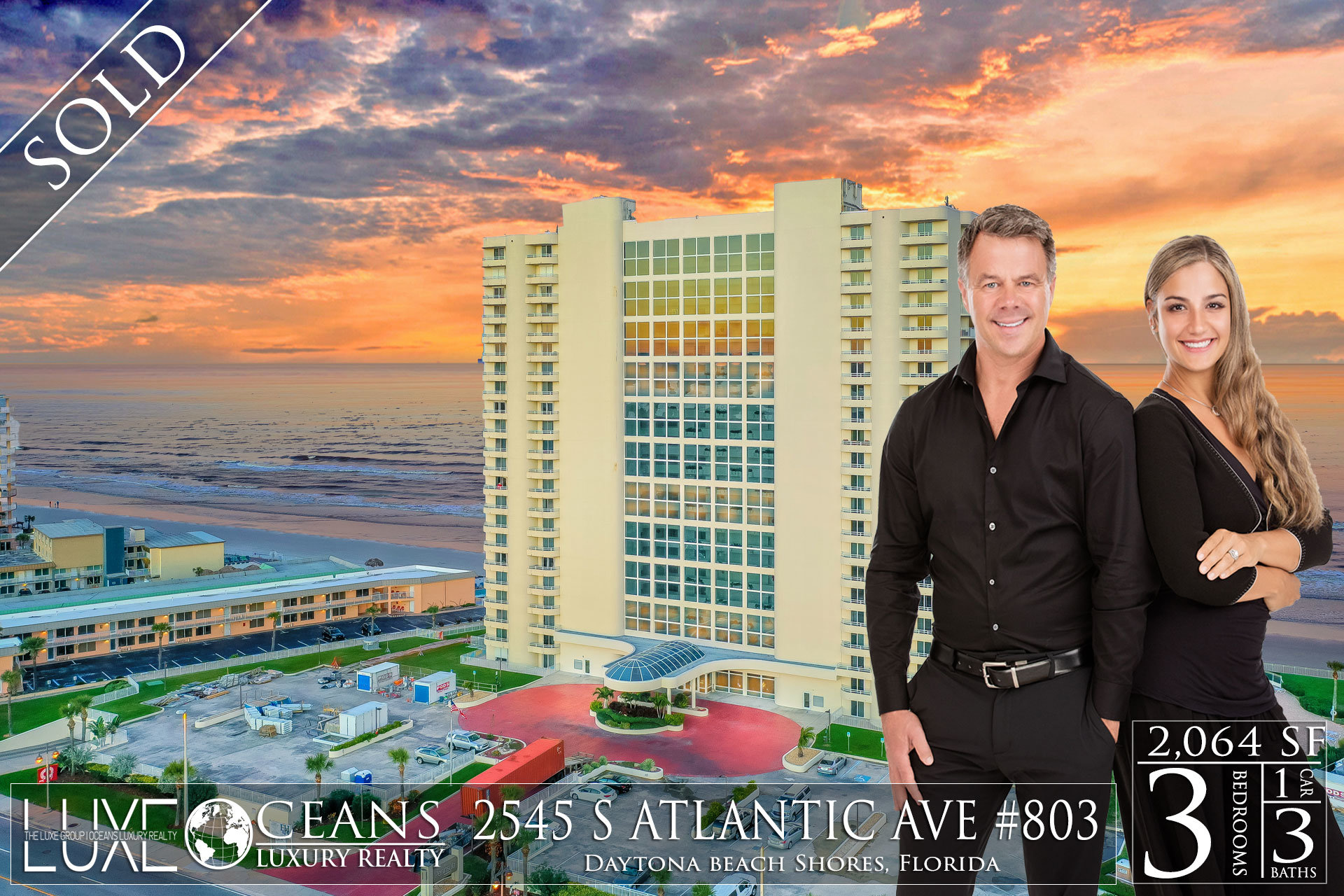 Peninsula Condos For Sale Oceanfront Real Estate at 2545 S Atlantic Ave Daytona Beach Shores, FL 803 Sold