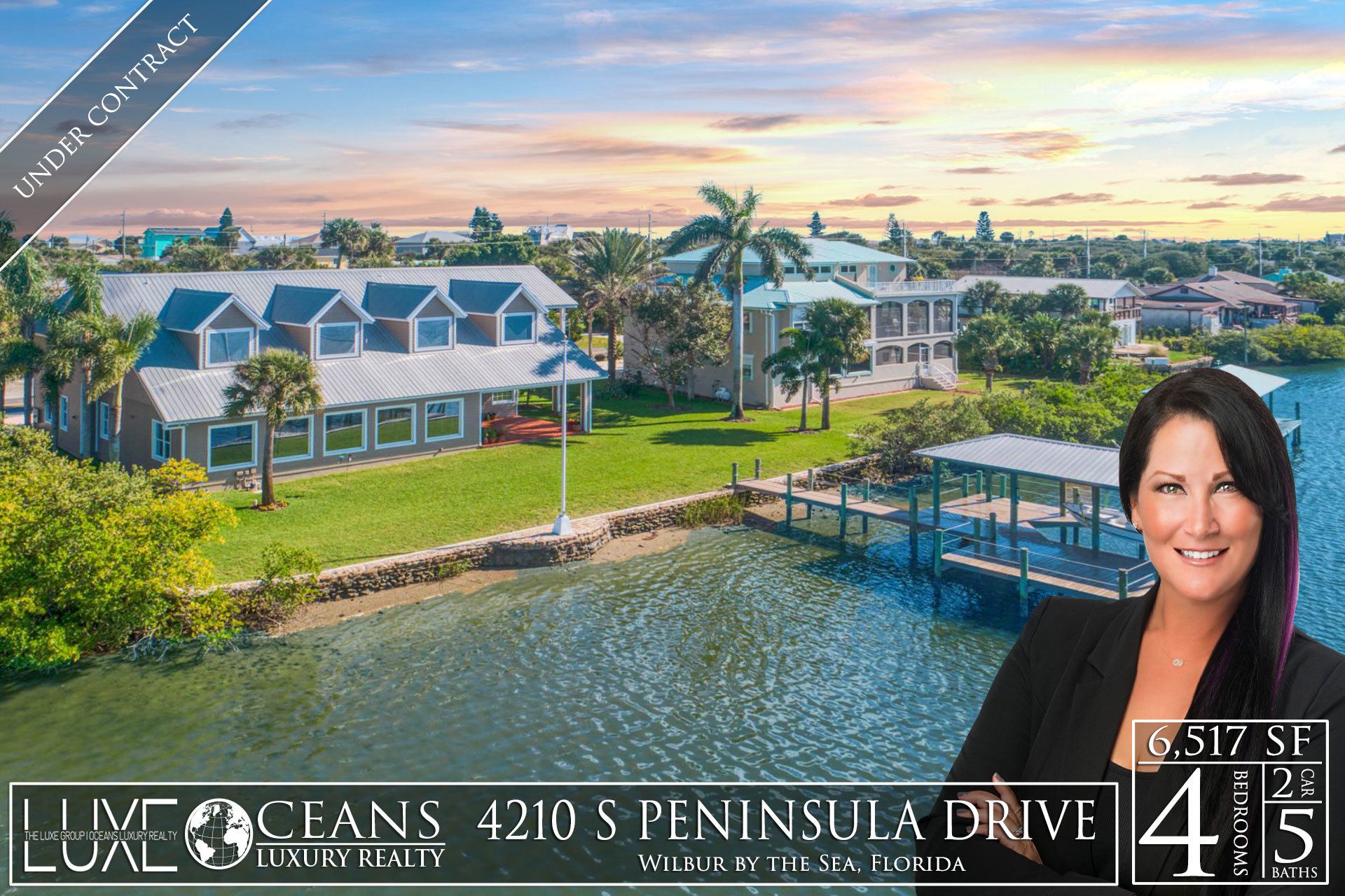 Ponce Inlet Homes For Sale. Luxury Real Estate at 4210 S Peninsula Drive, Wilbur by the Sea, FL  Under Contract