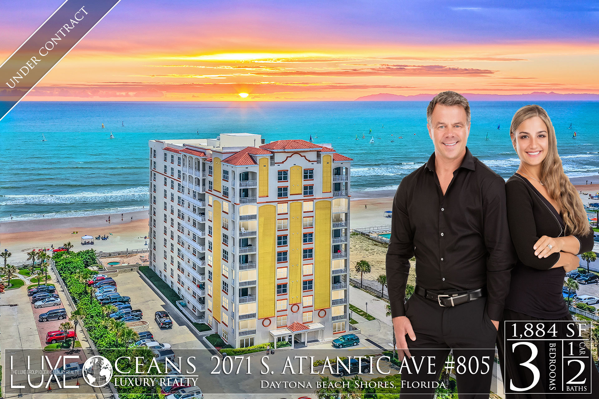 Opus Condos For Sale Oceanfront Real Estate at 2071 S Atlantic Ave Daytona Beach Shores, FL 805 Under Contract