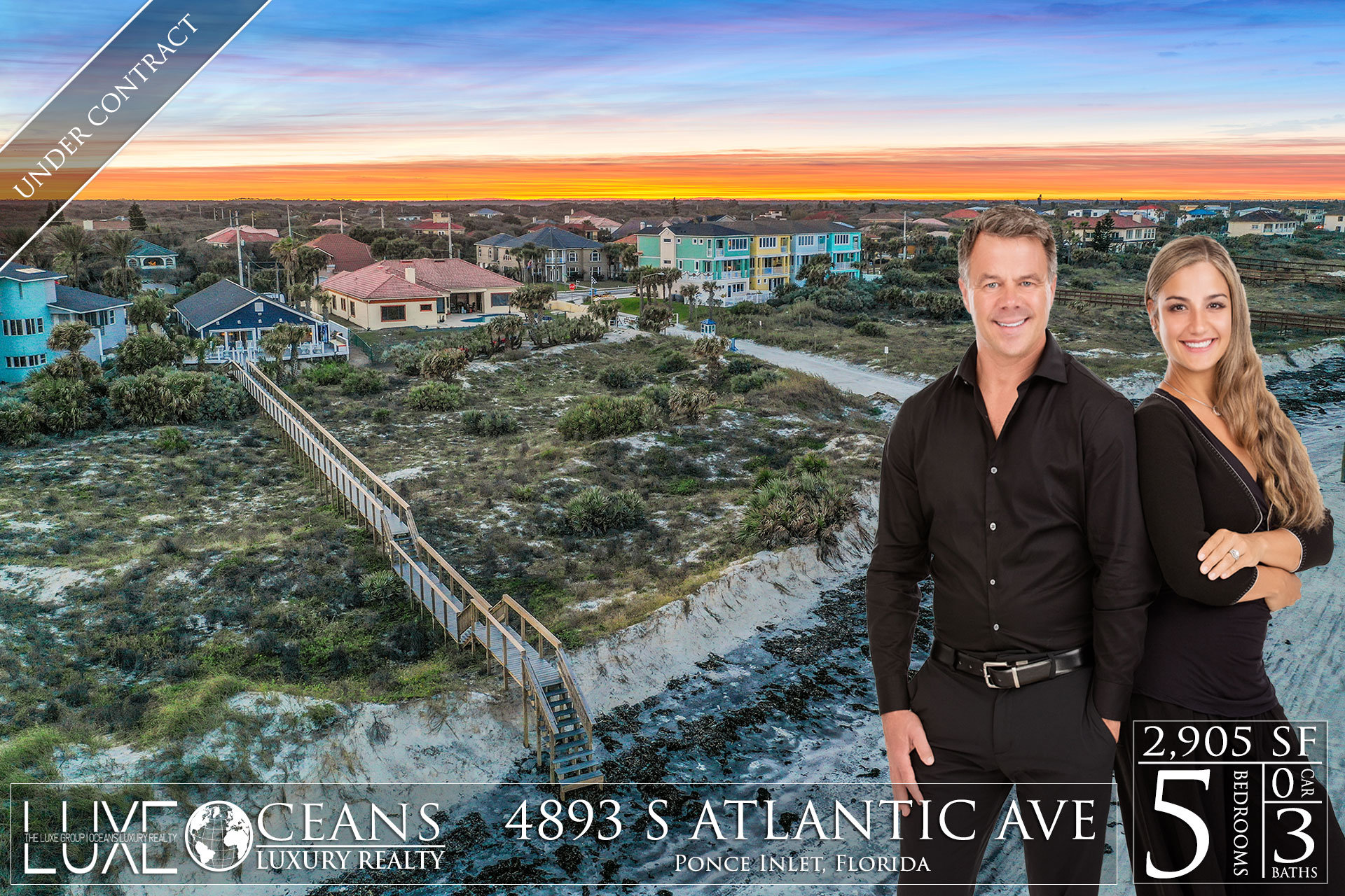 Ponce Inlet Oceanfront Homes For Sale- Under-Contract- 4893 S Atlantic Ave Waterfront Homes For Sale