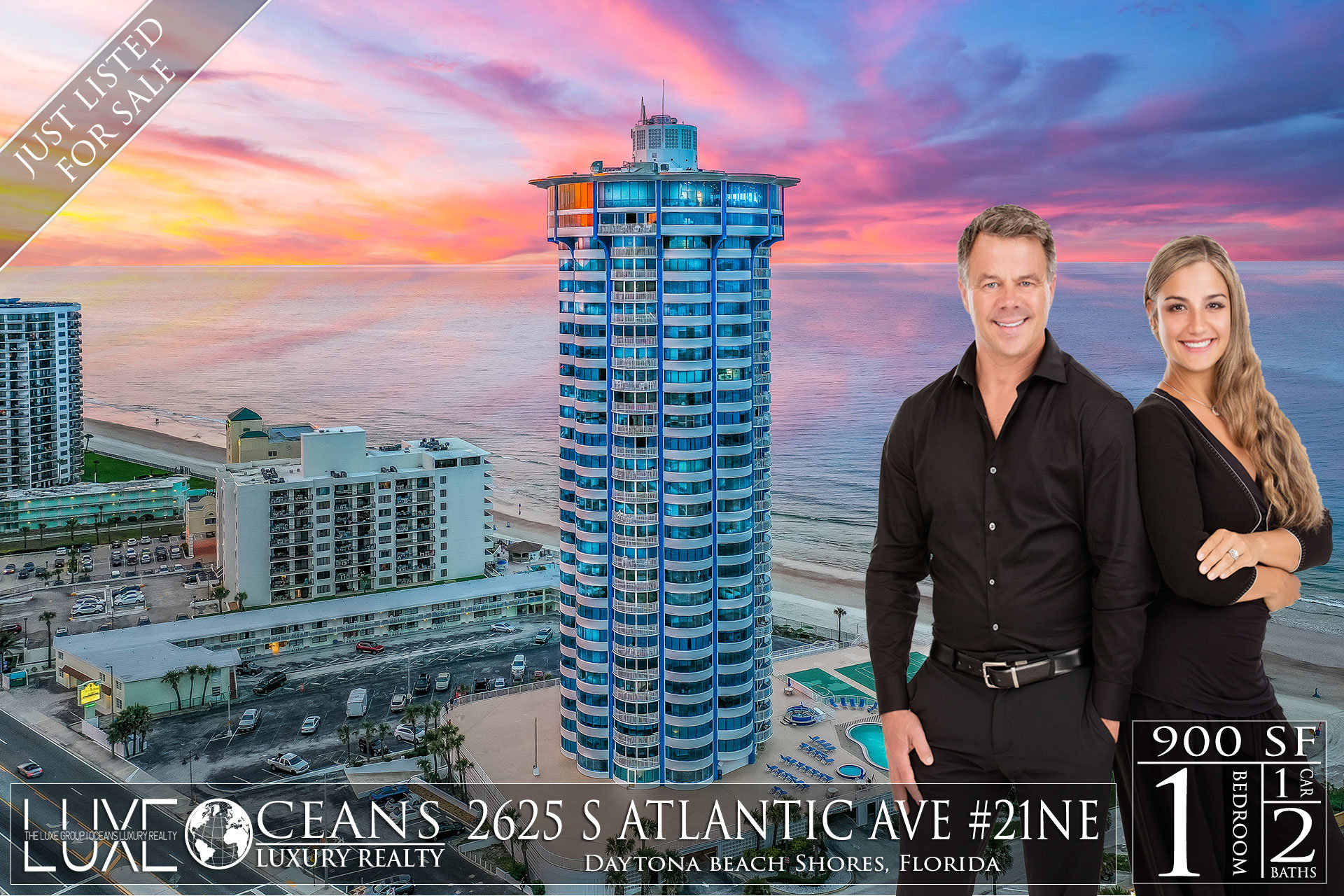 Peck Plaza oceanfront condos For Sale at 2625 S Atlantic Ave Daytona Beach Shores 21NE The LUXE Group 386-299-4043