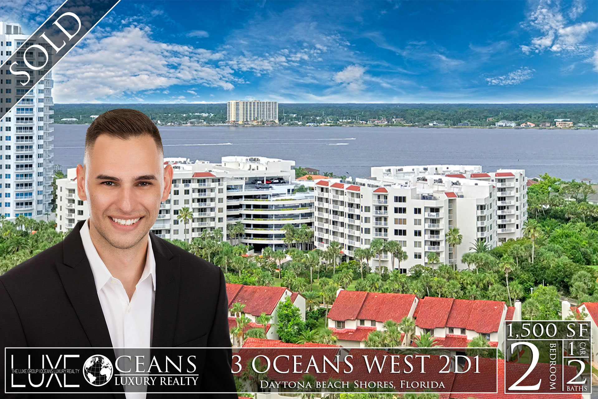 Cloverleaf South Condos For Sale Oceanfront Real Estate at 3 Oceans West Blvd Daytona Beach Shores, FL Sold
