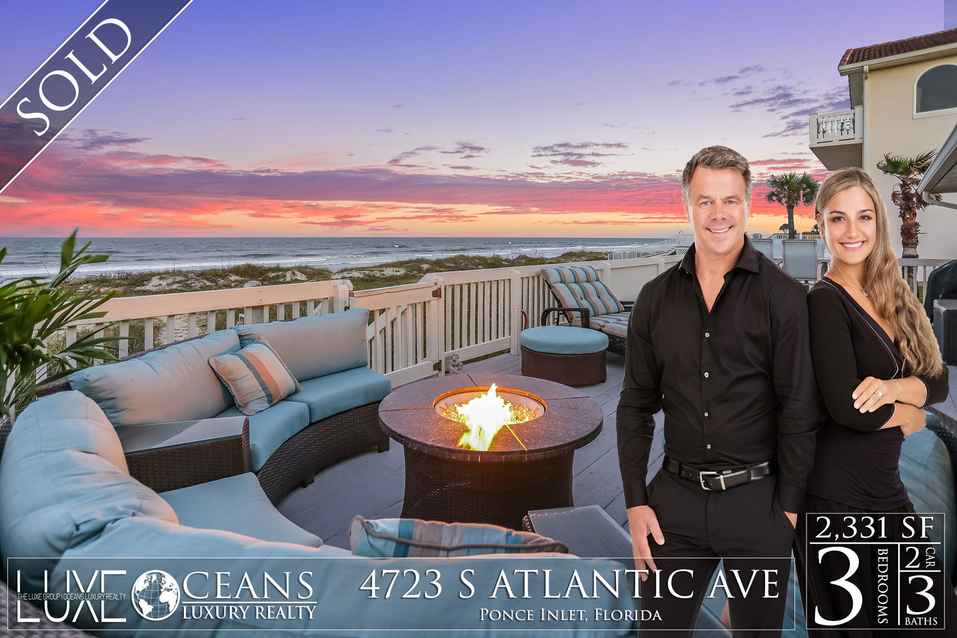 Ponce Inlet Oceanfront Homes For Sale- Sold- 4723 S Atlantic Ave Waterfront Homes For Sale