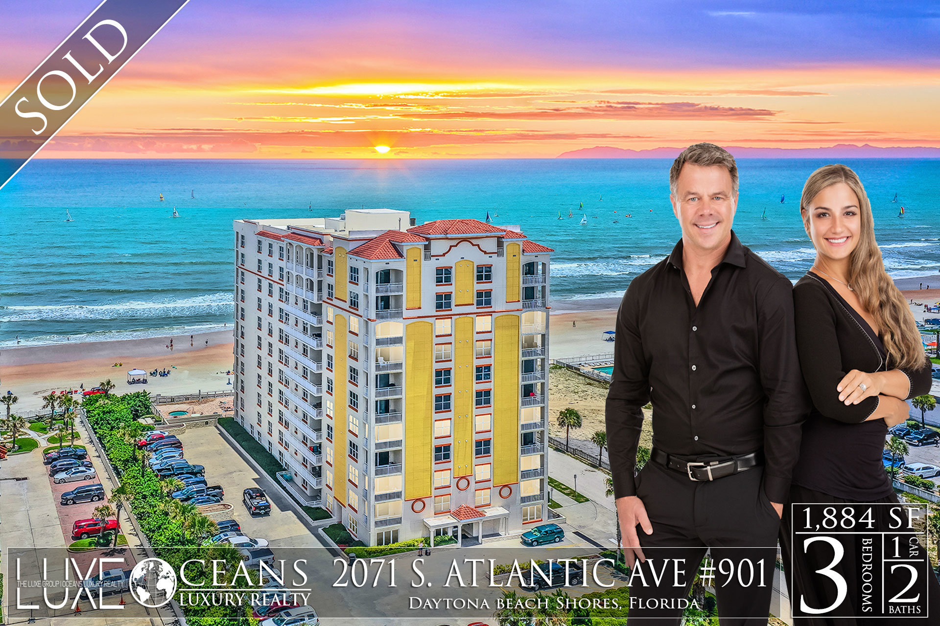 Opus Condos For Sale Oceanfront Real Estate at 2071 S Atlantic Ave Daytona Beach Shores, FL 901 Sols 