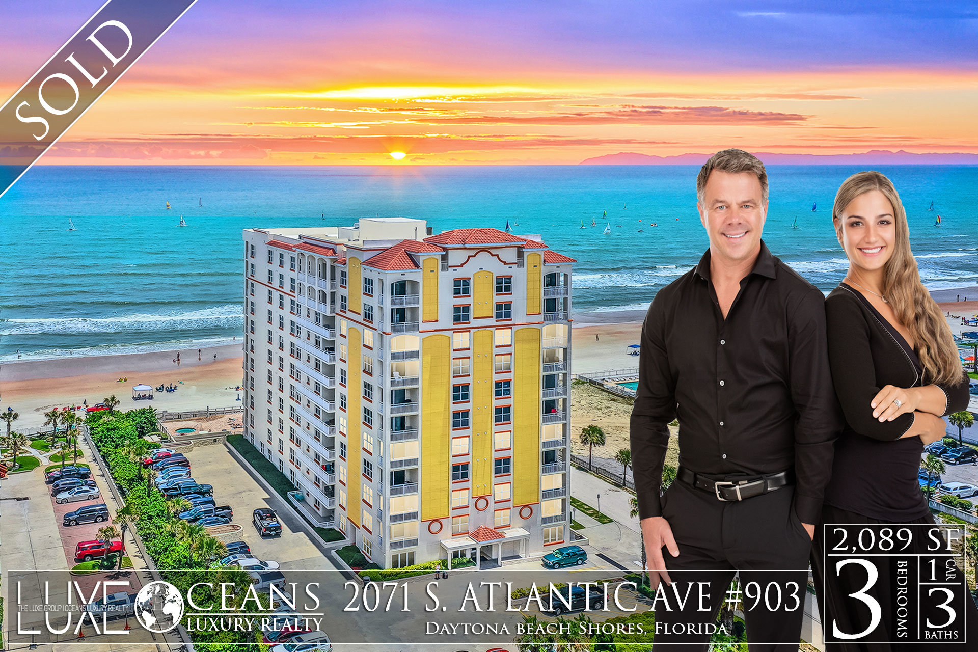 Opus Condos For Sale Oceanfront Real Estate at 2071 S Atlantic Ave Daytona Beach Shores, FL 903 Sold