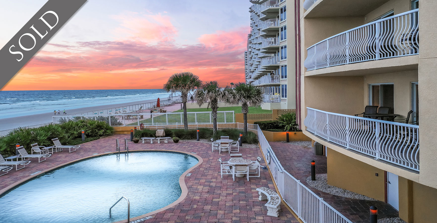 Palmas de Mallorca Condos For Sale Oceanfront Real Estate at 3811 S Atlantic Ave Daytona Beach Shores , FL  Sold