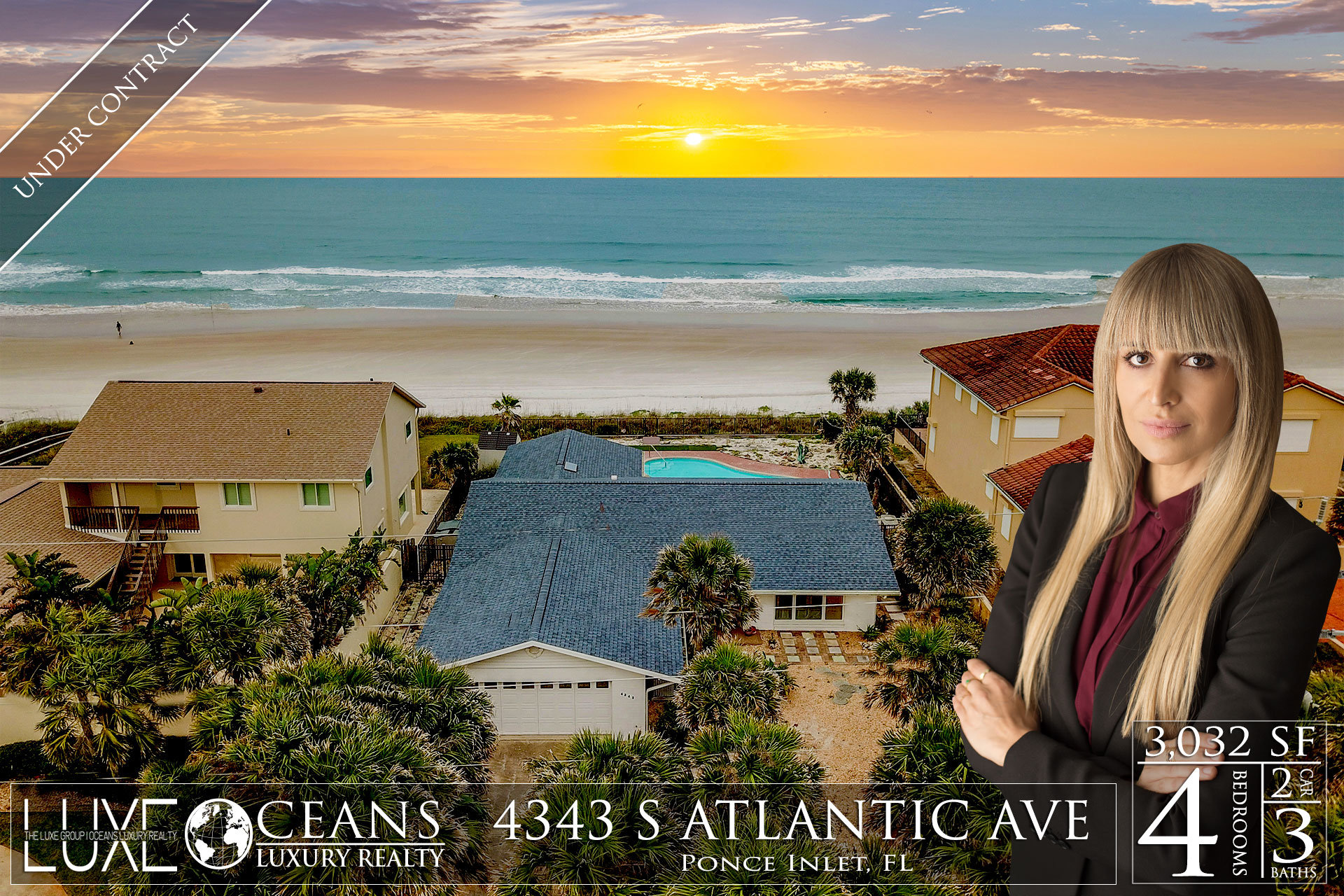 Ponce Inlet Oceanfront Homes - Under Contract - 4343 S Atlantic Ave Waterfront Homes For Sale