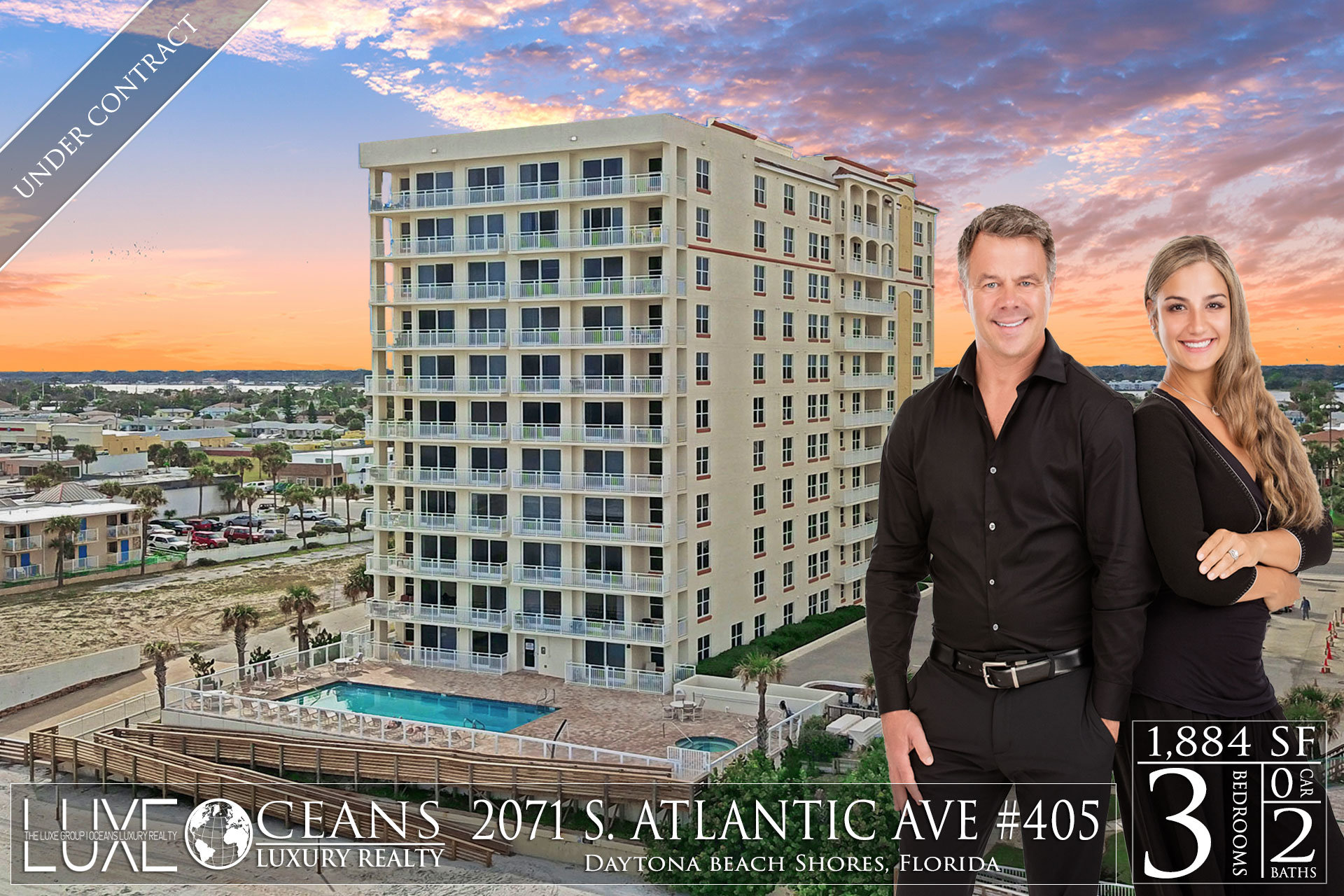 Opus Condos For Sale Oceanfront Real Estate at 2071 S Atlantic Ave Daytona Beach Shores, FL 405 Under Contract