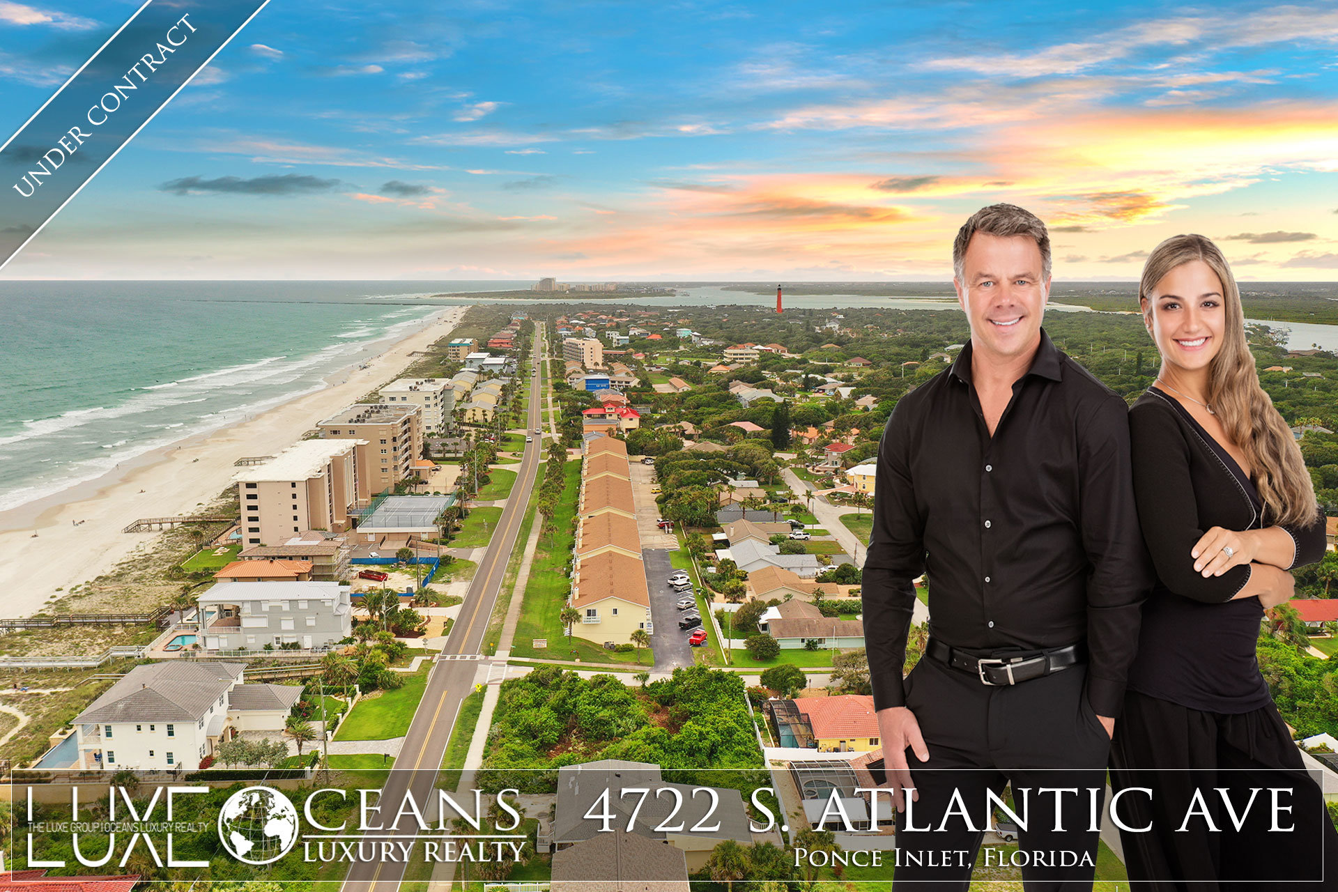Ponce Inlet Real Estate For Sale. 4722 S Atlantic Ave Beachside ocean view land Under Contract 