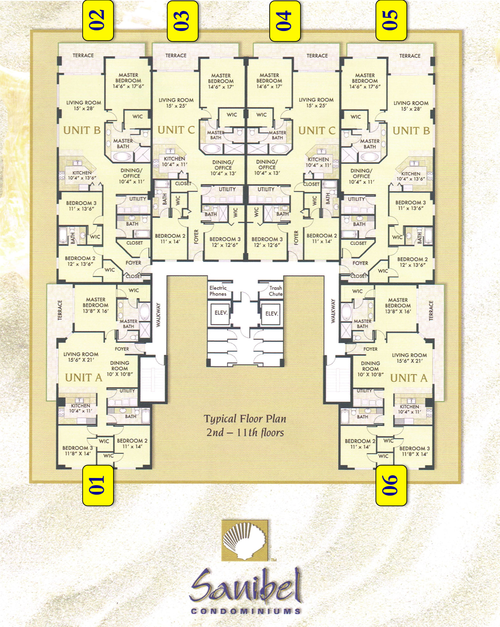 Sanibel Floor Plans 3799 S Atlantic Ave Daytona Beach Shores, FL Condos For Sale