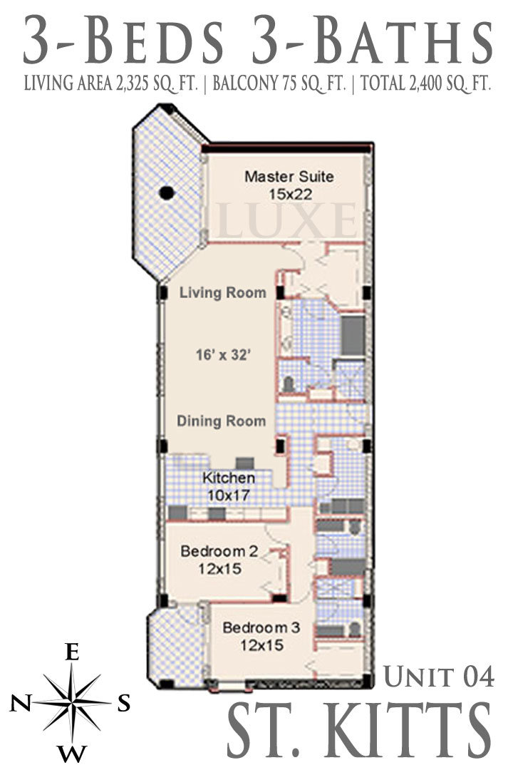 St Kitts Condos Floor Plan - 2855 S. Atlantic Ave 32118 - Daytona Beach ...