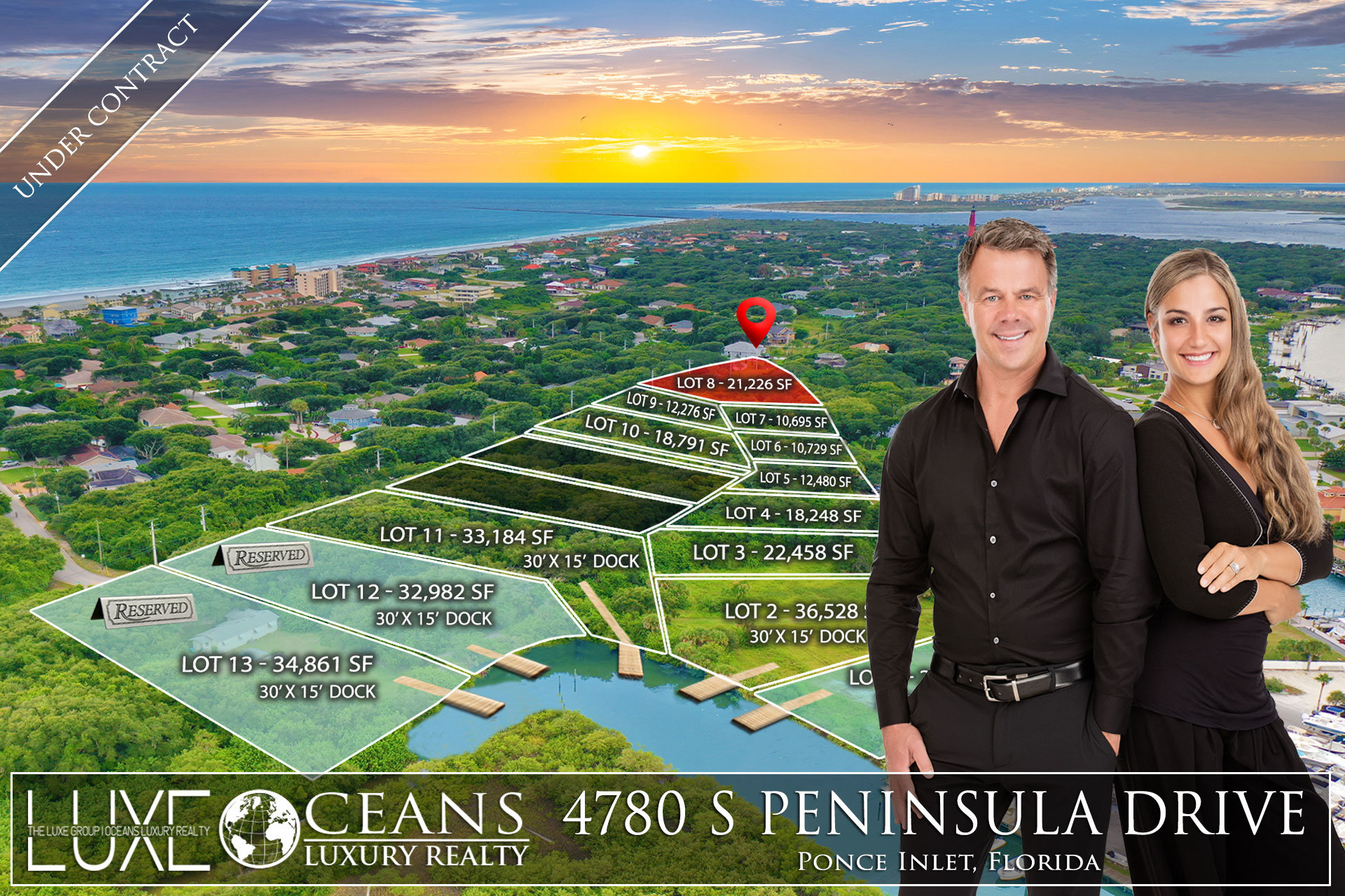 Ponce Inlet Real Estate For Sale. 4780 S Peninsula Drive Beachside Inlet Harbor Estates  land Under Contract 