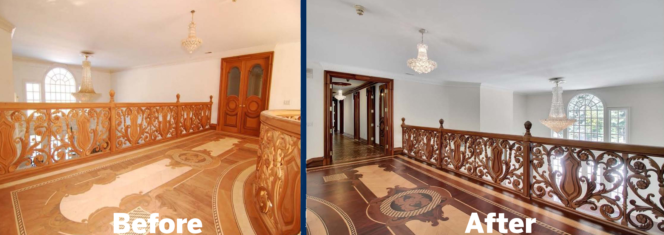 Second Floor Hallway Before & After
