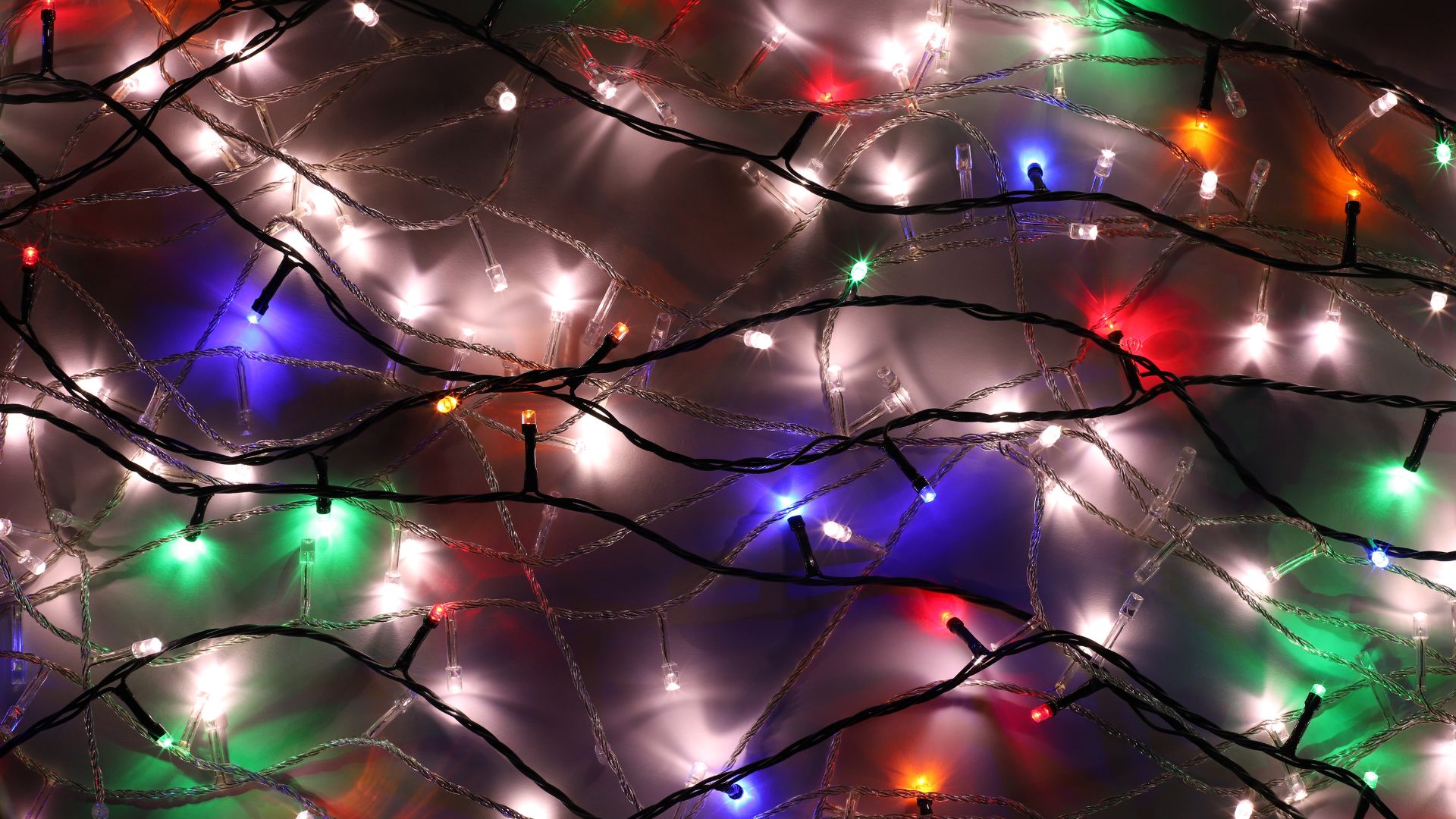 christmas lights desktop background