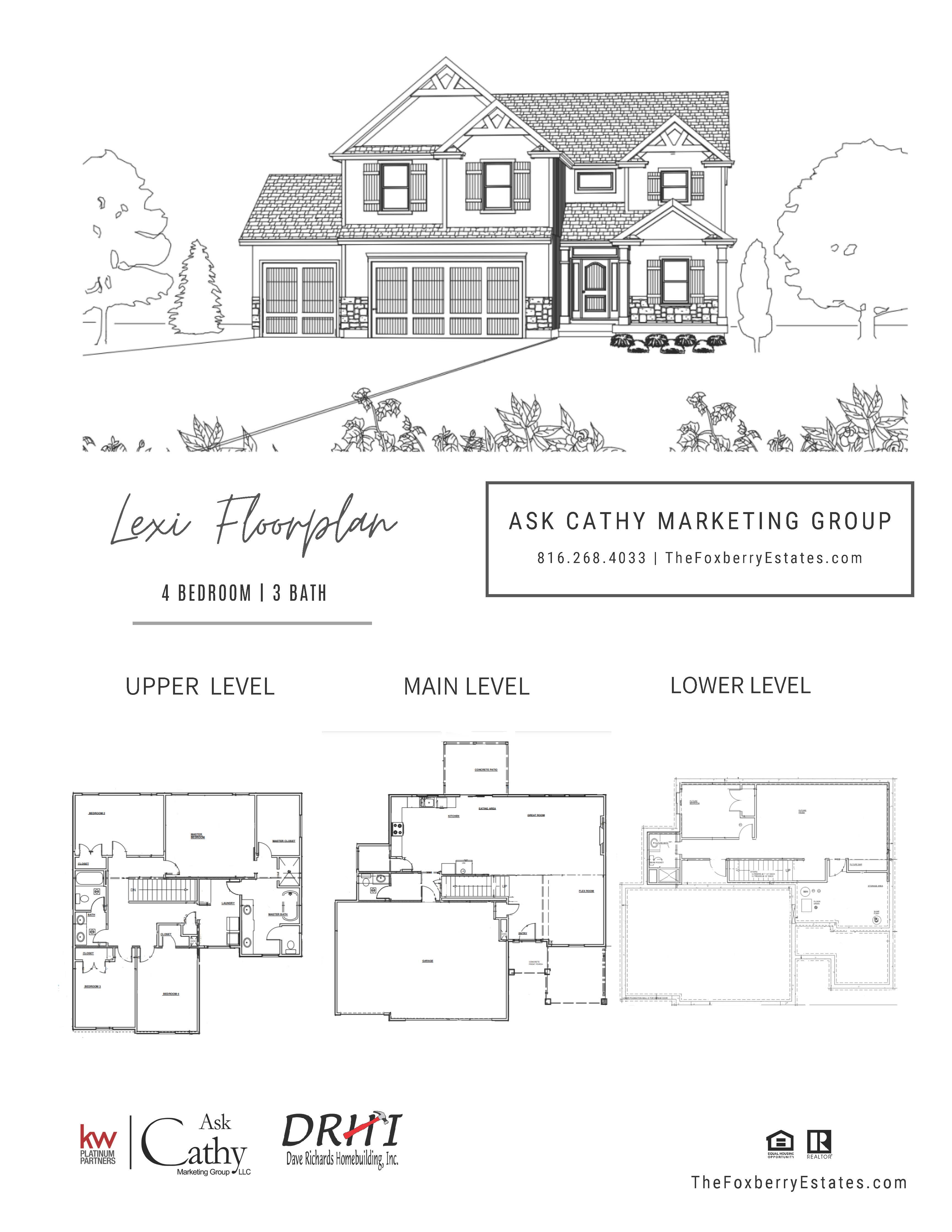 Foxberry Estates 2 Story Floor Plans in Lee's Summit MO | Ask Cathy