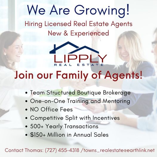 Work With Lipply Real Estate In Palm Harbor FL   Hiring 