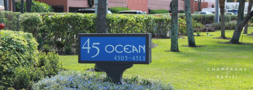45 ocean front sign